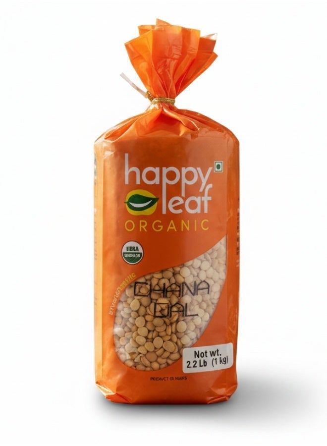 happy leaf organic Organic Chana Dal 1kg - Image 1